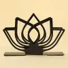 Loren Home Lotus Siyah Metal Peçetelik
