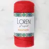 Loren Macrame Kırmızı El Örgü İpi - RM 0100 - 34334
