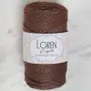 Loren Polyester Soft Macrame Kahverengi El Örgü İpi - LM032 - 34438