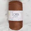 Loren Polyester Soft Macrame Kahverengi El Örgü İpi - LM033 - 34439