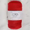 Loren Polyester Soft Macrame Kırmızı El Örgü İpi - LM019 - 34432