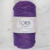 Loren Polyester Soft Macrame Koyu Mor El Örgü İpi - LM025 - 34434