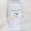 Loren Polyester Soft Macrame Optik Beyaz El Örgü İpi - LM001 - 34426