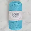 Loren Polyester Soft Macrame Turkuaz El Örgü İpi - LM045 - 34447