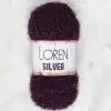 Loren Silver Patlıcan Moru El Örgü İpi - RS0109 - 34082