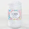 Loren Soft Star Makrome İpi Gümüş Simli Beyaz RM10