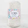 Loren Soft Star Makrome İpi Sarı Simli Krem RM103