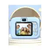 Mini 1080p Hd Çocuk Kamera Dijital Fotoğraf Makinesi 2.0 Inç Ekran 5 Adet Oyun Mavi