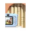 Mini 1080p Hd Çocuk Kamera Dijital Fotoğraf Makinesi 2.0 Inç Ekran 5 Adet Oyun Mavi