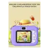 Mini 1080p Hd Çocuk Kamera Dijital Fotoğraf Makinesi 2.0 Inç Ekran 5 Adet Oyun Mor