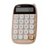Sevimli Kare Tuşlu 10 Haneli Ldc Ekran Hesap Makinası Kahverengı