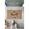 Siyah Kapı Önü Paspası Home Sweet Home Desen  K-3298