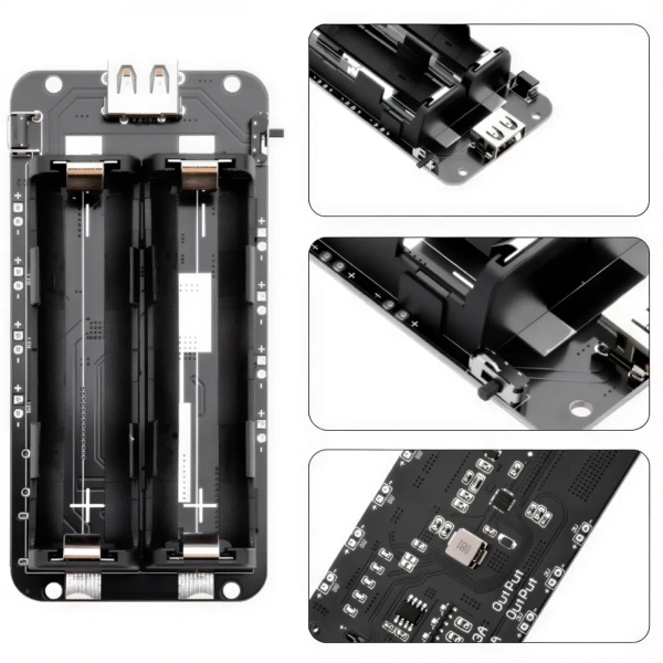 18650 Lityum Pil Yuvası V8 Mikro USB Şarj Modülü