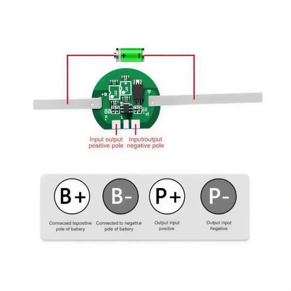 1S 2A 3.7V Li-ion Li-Po BMS Batarya Koruma Devresi