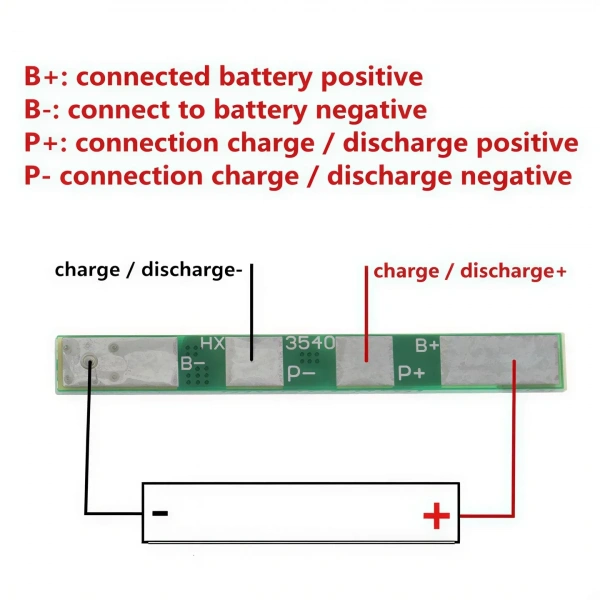 1S 4A 3.7V Li-ion Li-Po BMS Batarya Koruma Devresi