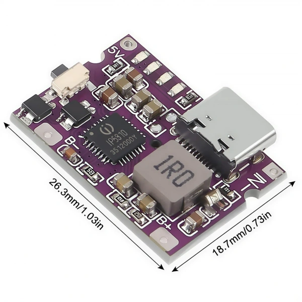 1S 5V 3.1A Type-C 18650 Li-ion Li-Po Şarj ve Powerbank Modülü