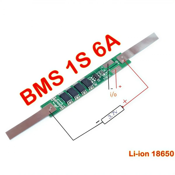 1S 6A 3.7V Li-ion Li-Po BMS Batarya Koruma Devresi Nikelli