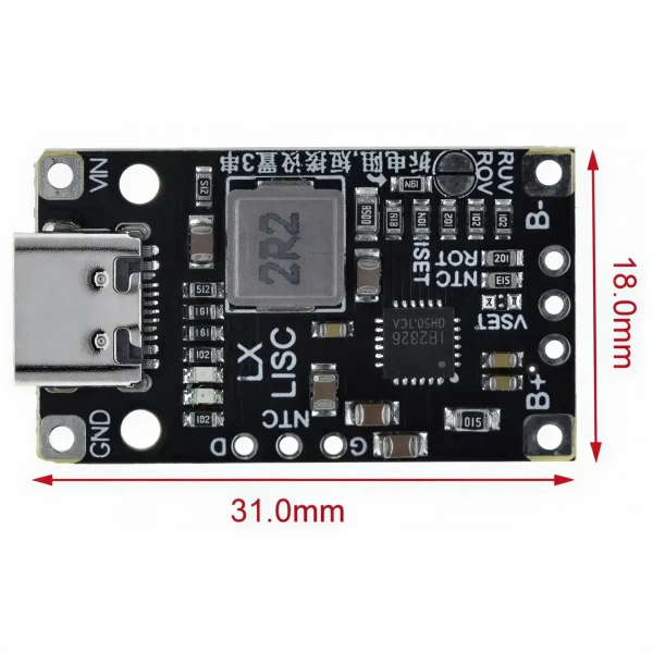 2S 7.4V 1A Type-C Balanslı Li-ion Li-Po Pil Şarj Modülü