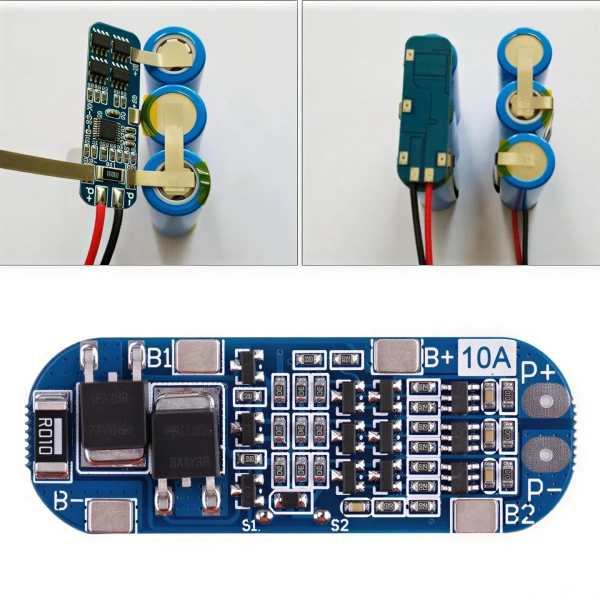 3S 10A 11.1V Li-ion Li-Po Balanssız BMS Batarya Koruma Devresi