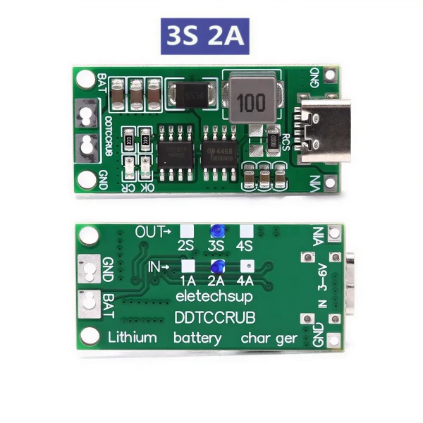 3S 2A Type-C 12.6V Li-ion Li-Po Pil Şarj Modülü