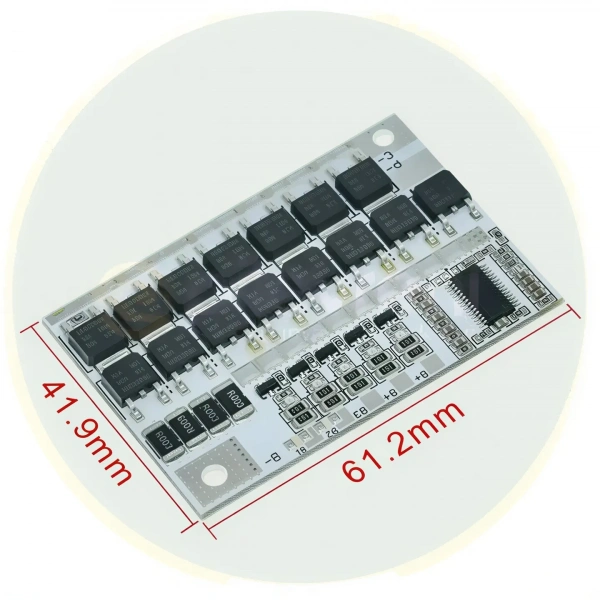 4S 100A 12.8V LiFePO4 Balanslı Beyaz PCB BMS Batarya Koruma Devresi
