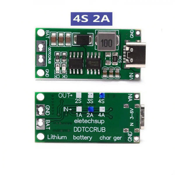 4S 2A Type-C 16.8V Li-ion LiPo Pil Şarj Modülü
