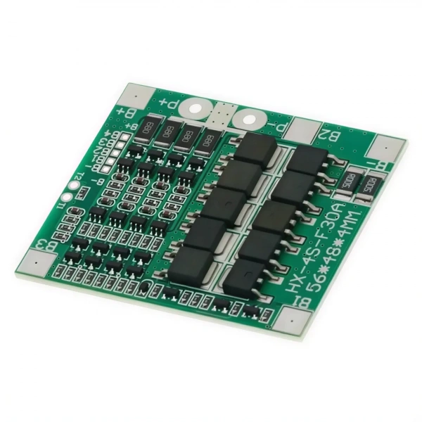 4S 30A 12.8V LiFePO4 Balanslı Yeşil PCB BMS Batarya Koruma Devresi