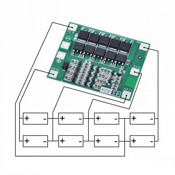 4S 40A 16.8V Li-ion Li-Po BMS Batarya Koruma Devresi Standart Versiyon