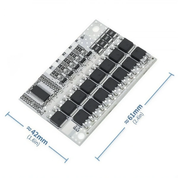 5S 100A 16V LiFePO4 Balanslı Beyaz PCB BMS Batarya Koruma Devresi