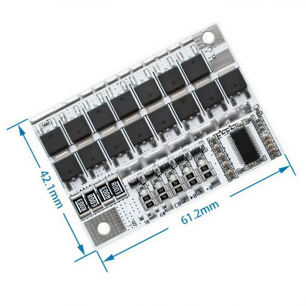 5S 100A 21V Li-ion Li-Po Balanslı Beyaz PCB BMS Batarya Koruma Devresi
