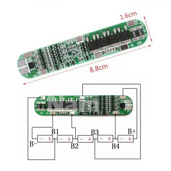 5S 15A 18.5V Li-ion Li-Po BMS Batarya Koruma Devresi