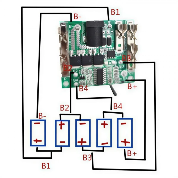5S 20A 18.5V Li-ion Li-Po Balanslı BMS Batarya Koruma Devresi