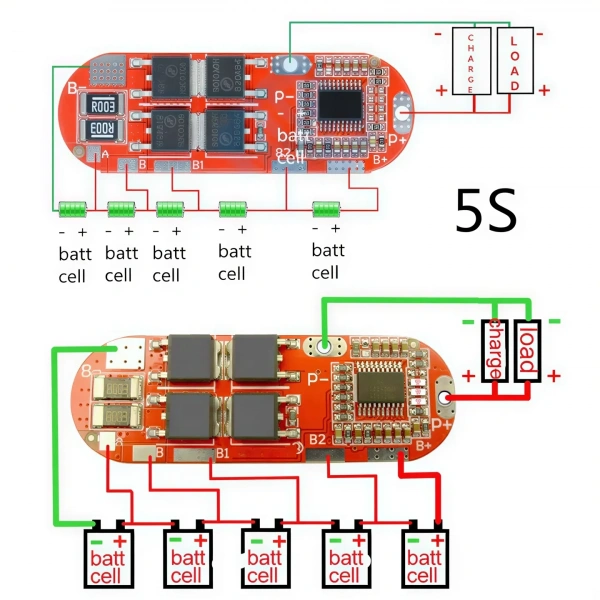 5S 25A 18.5V Li-ion Li-Po Balanslı BMS Batarya Koruma Devresi