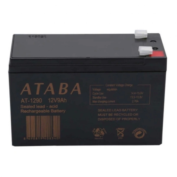 Ataba AT-1290 12V 9Ah Bakımsız Kuru Akü