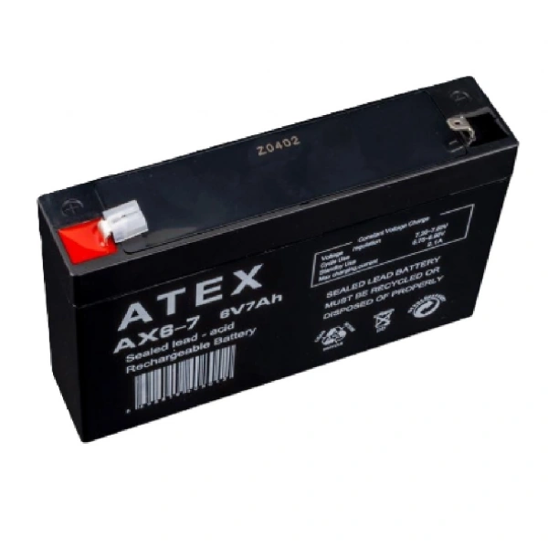 ATEX AX6-7 6V 7Ah Bakımsız Kuru Akü