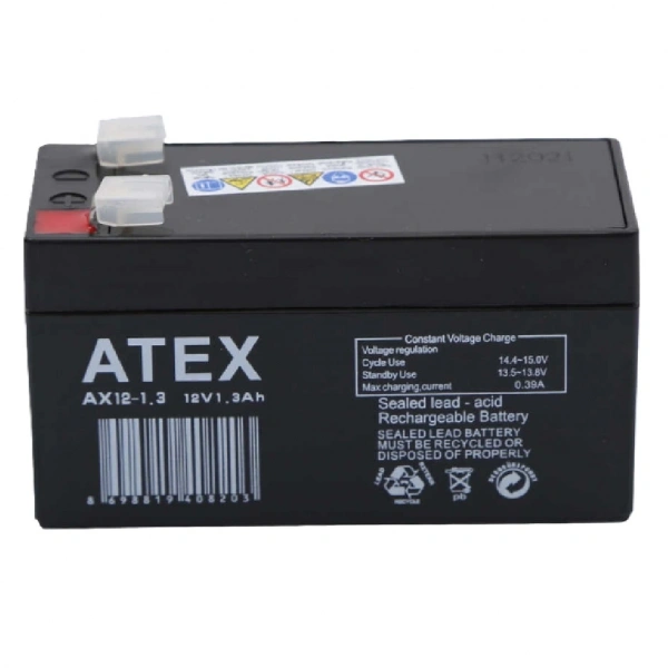 ATEX AX12-1.3 12V 1.3Ah Bakımsız Kuru Akü