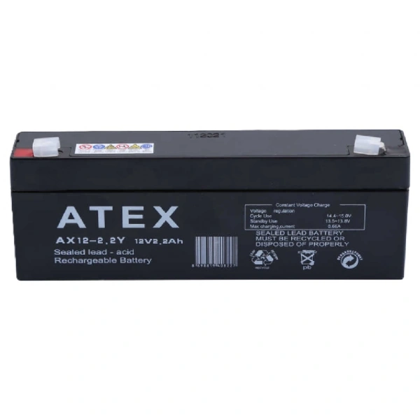 ATEX AX12-2.2 12V 2.2Ah Yatay Bakımsız Kuru Akü