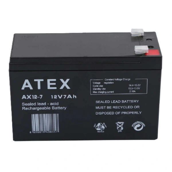 ATEX AX12-7 12V 7Ah Bakımsız Kuru Akü
