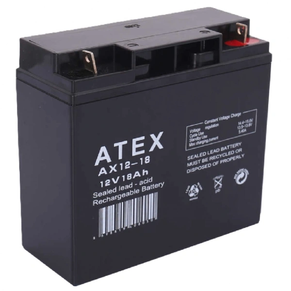 ATEX AX12-18 12V 18Ah Bakımsız Kuru Akü