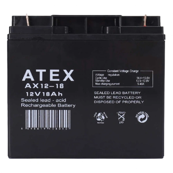 ATEX AX12-18 12V 18Ah Bakımsız Kuru Akü