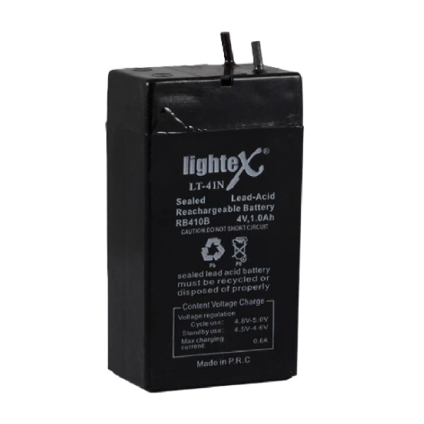Lightex LT-41N 4V 1Ah Bakımsız Işıldak Aküsü
