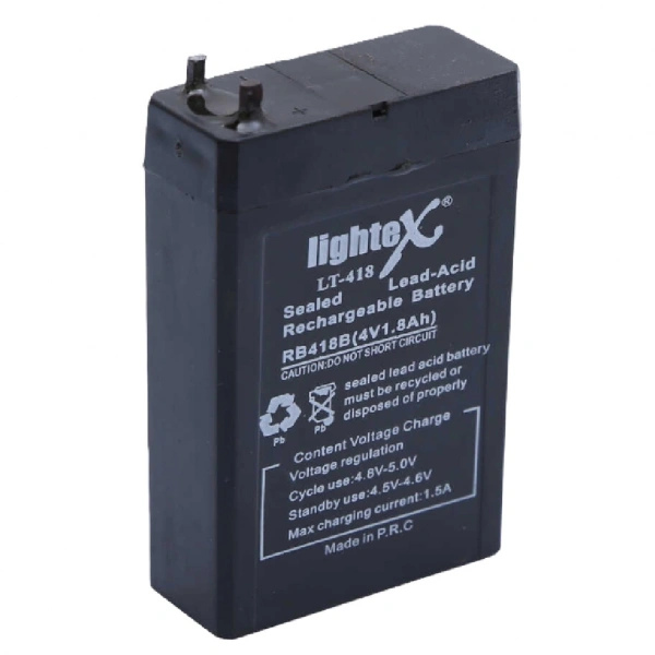 Lightex LT-418 4V 1.8Ah Bakımsız Işıldak Aküsü