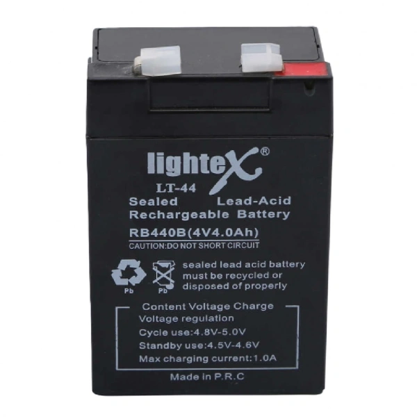Lightex LT-44 4V 4Ah Bakımsız Işıldak Aküsü
