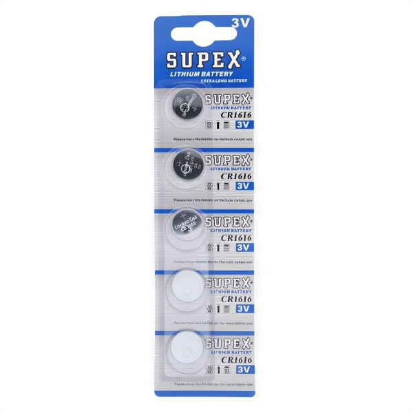 Supex CR1616 3V Lityum Düğme Pil 5li Kart