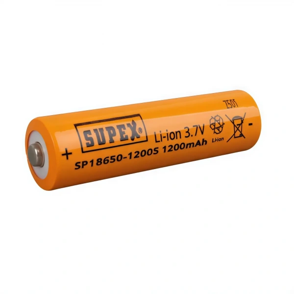 Supex SP18650-1200S 3.7V 1200mAh Li-ion Başlı Pil