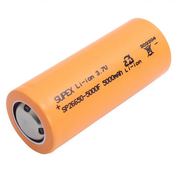 Supex SP26650-5000F 3.7V 5000mAh Li-ion Düz Kafa Pil