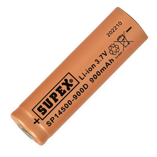 Supex SP14500-900D 3.7V 900mAh Li-ion Düz Kafa Pil