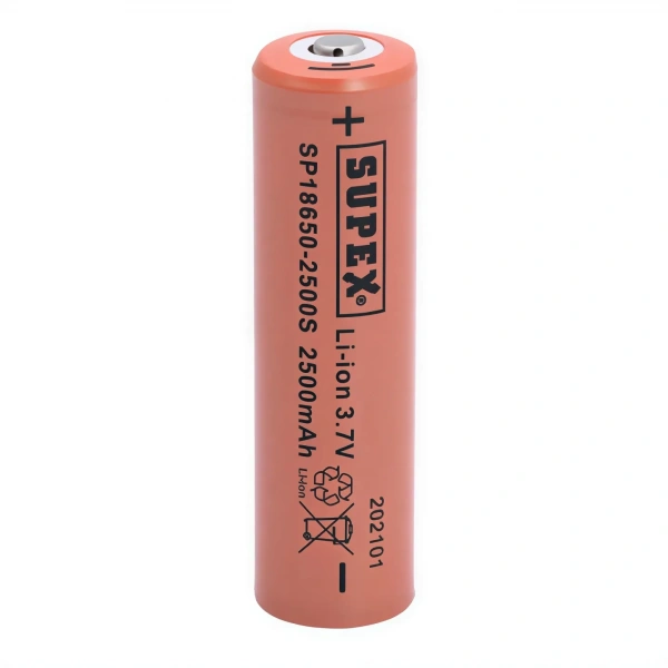 Supex SP18650-2500S 3.7V 2500mAh Li-ion Başlı Pil