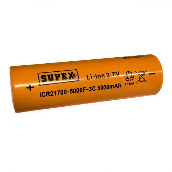 Supex ICR21700-5000F-3C 3.7V 5000mAh Li-ion Düz Kafa (Başsız) Pil