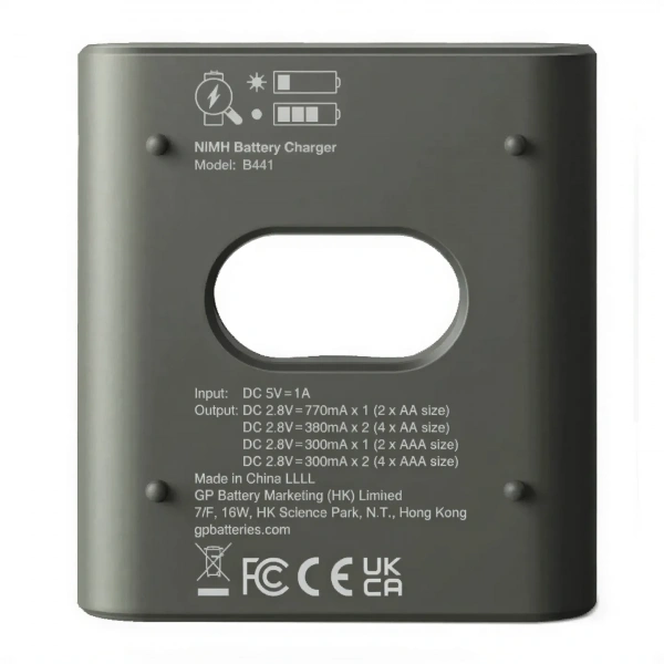 GP B441 USB Pilsiz 4 Kanallı AA/AAA Pil Şarj Cihazı